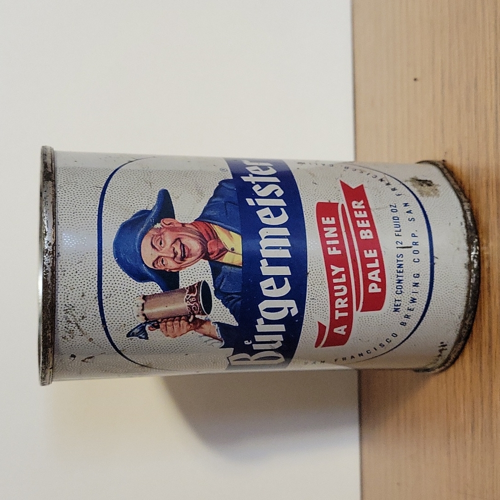 Vintage Burgermeister Flat Top Beer Can